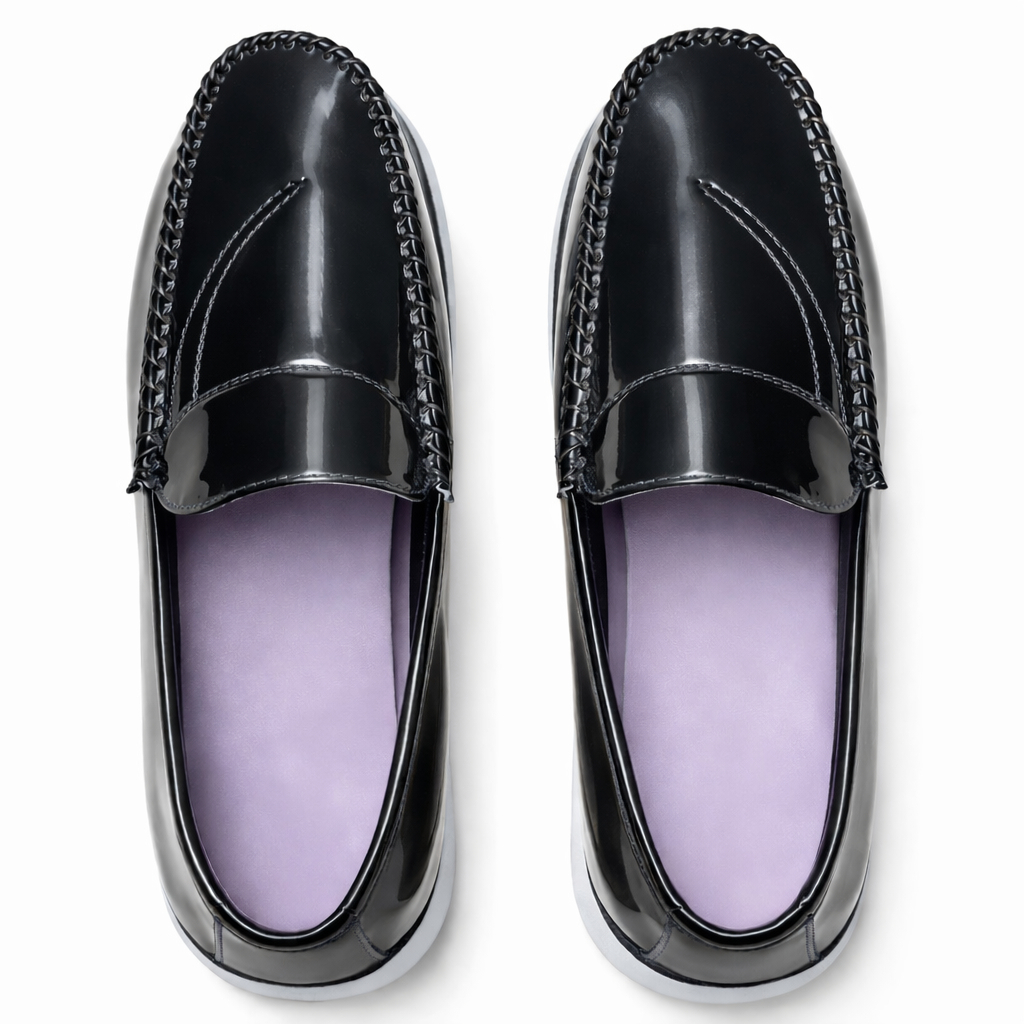 Midnight Gloss Comfort Loafers for Men